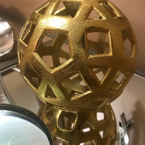 Home Sense, 2 Piece Bundle Set, Gold Accent, Home Decor. Ball & Lrg. Magnify - Picture 2 of 11